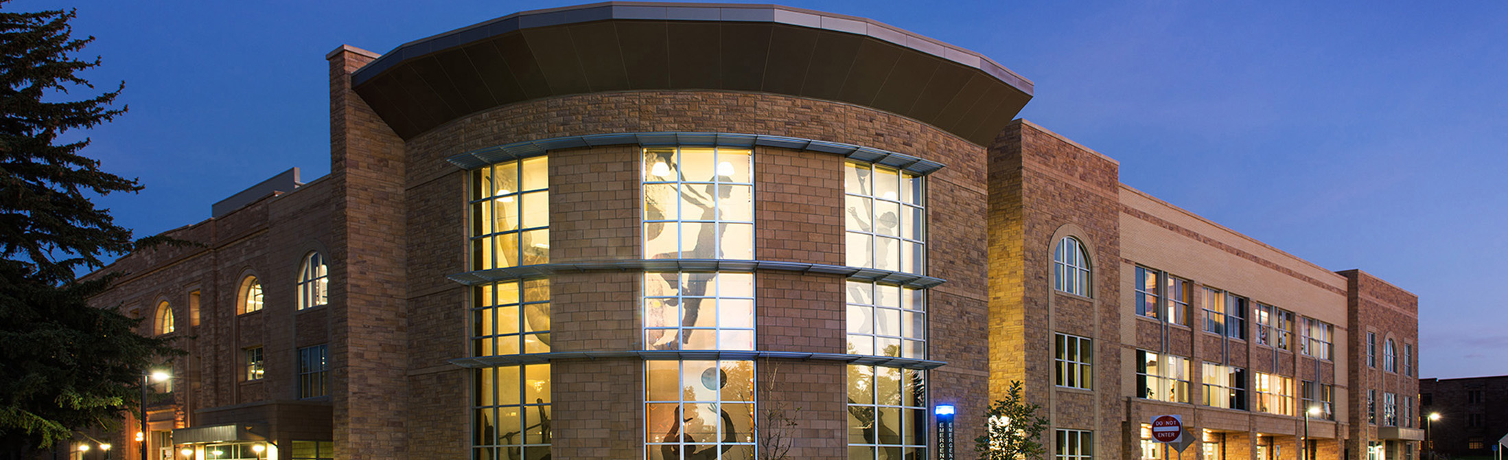 Half Acre Gym Exterior at Night