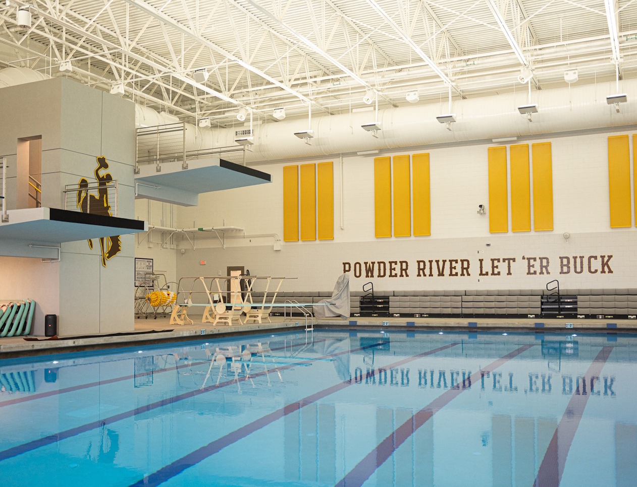 The new UW Aquatics Center pool and diving platforms