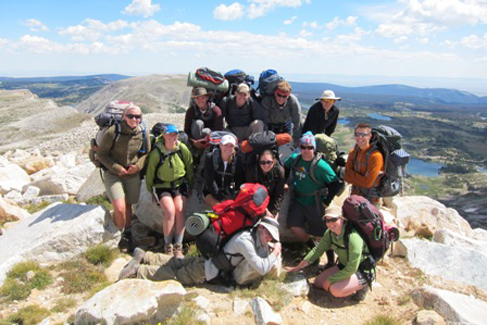 a group on the summit of medicine bow peak