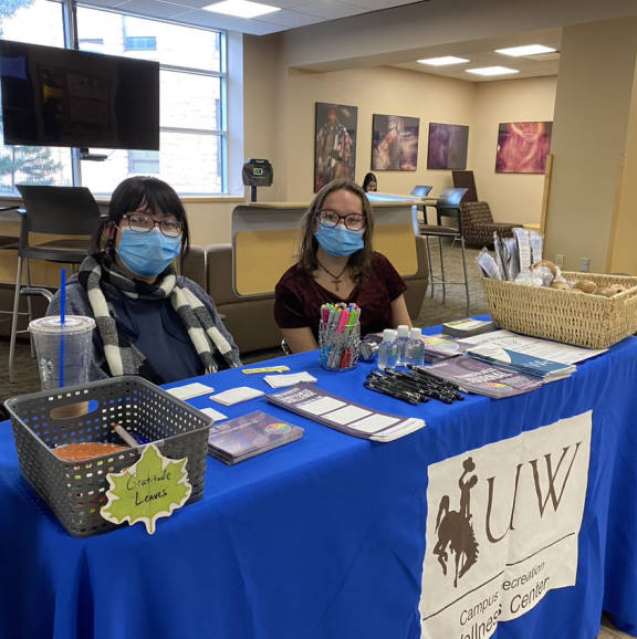 Wellness Ambassadors at an event in the Wyoming Union