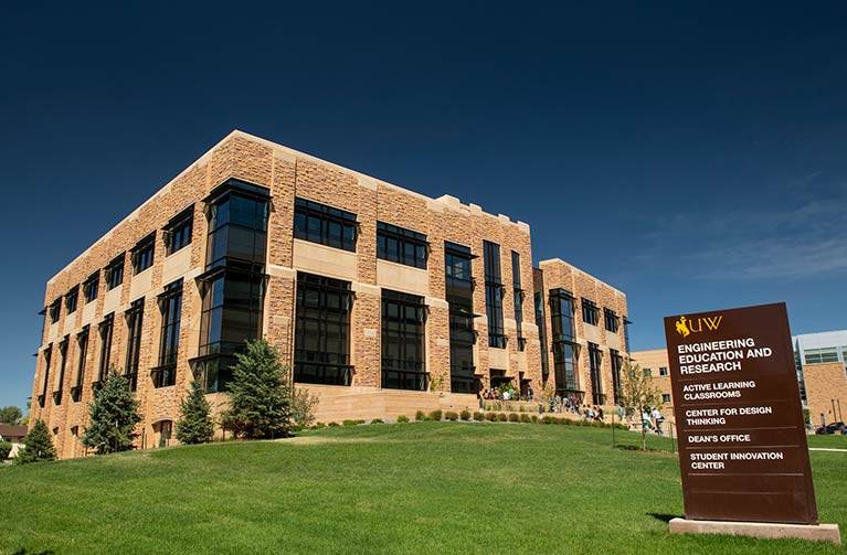 the exterior view of the UW Engineering Education & Research Building on a sunny summer day