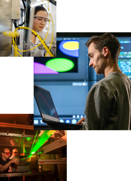 Photo collage of research labs at the University of Wyoming