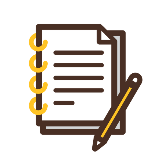 Icon of a notebook