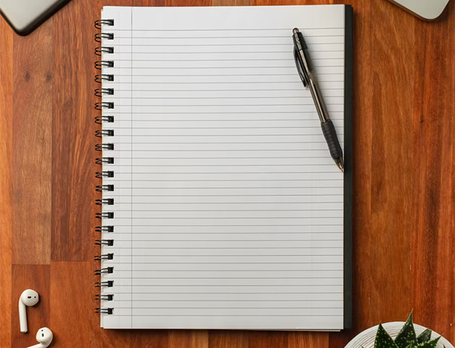 Notebook with pen