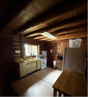 Johnson back kitchen sink and stove