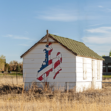 Rural road with mailboxes