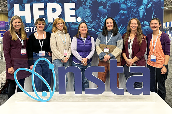 Martha Inouye, Clare Gunshenan, and science teachers