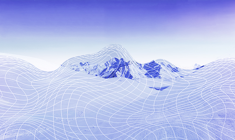 mountain grid overlay