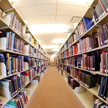 library shelves