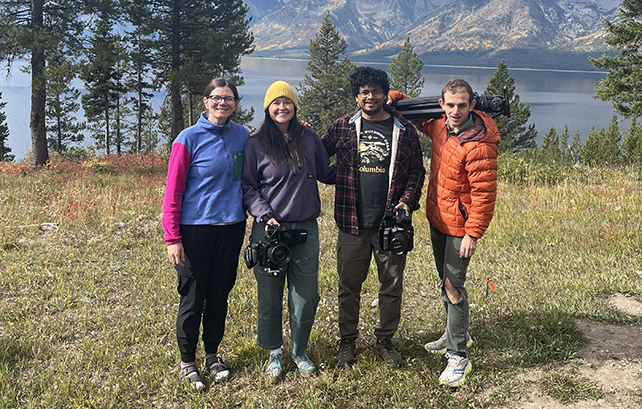 Meredith Journey (left) with Madison McKay, Sumeet Kulkarni, and Daniel Shaykevich