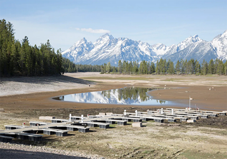 Colter Bay at low water levels