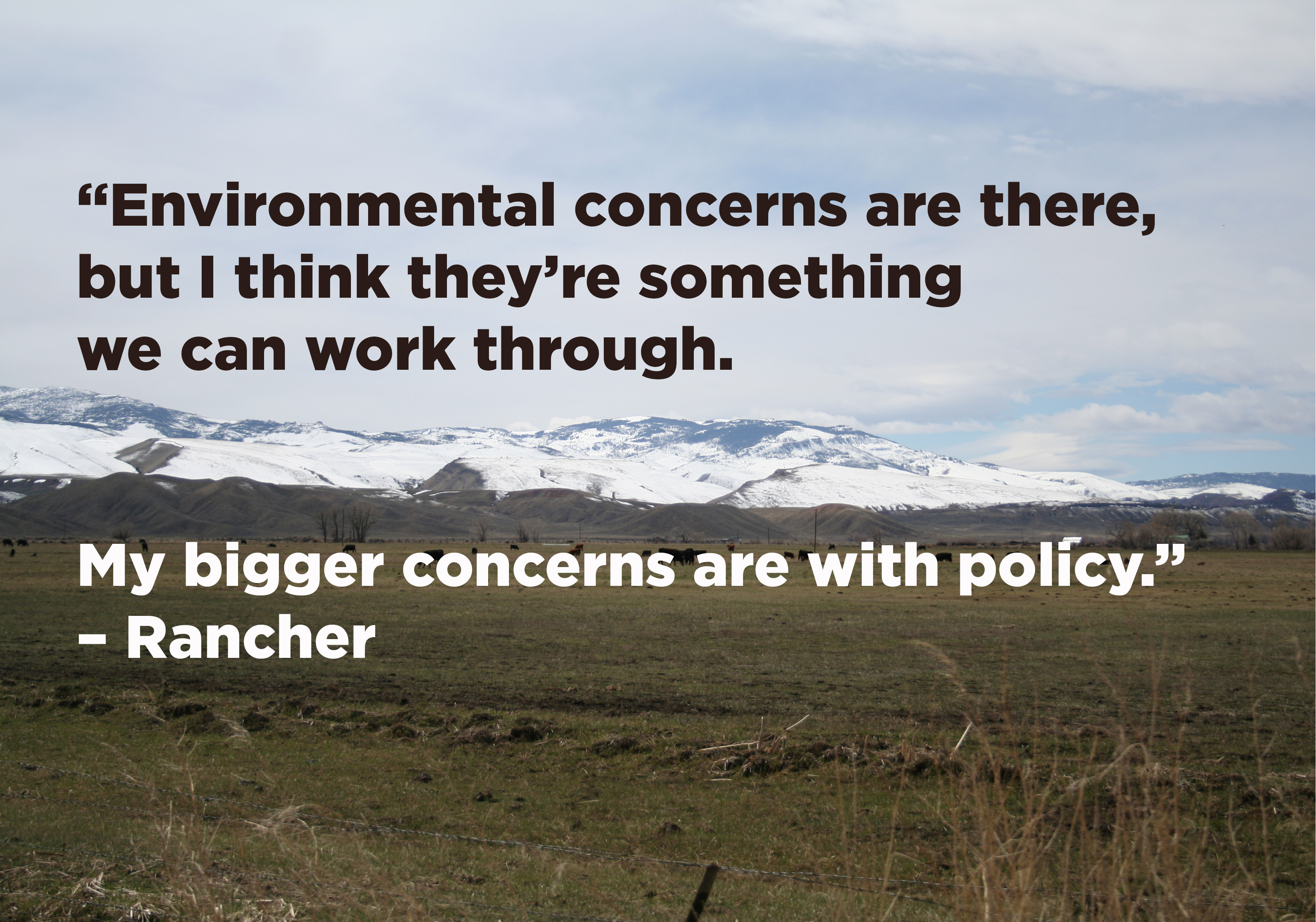 quote by a rancher on environmental concerns and policy