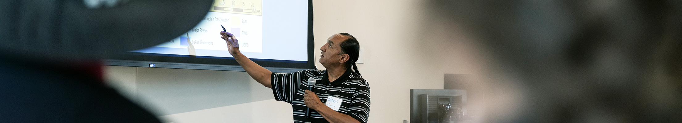 College of Business MBA class lecture by a professor in a class room