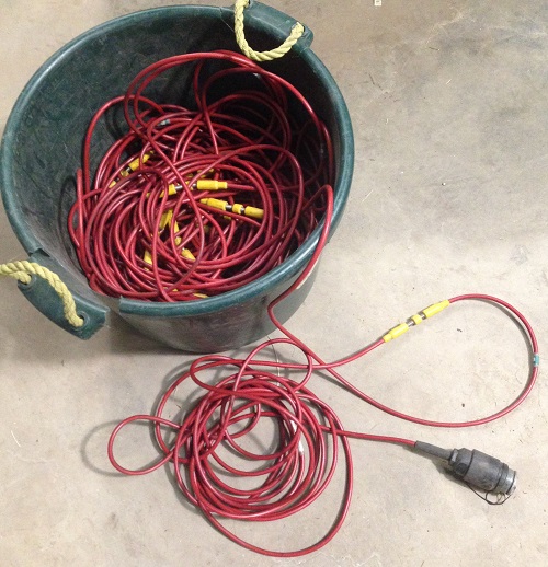 Geophone Cable in Accompanying Bucket
