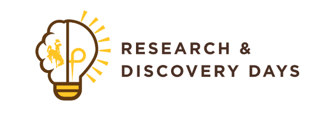 Research and Discovery Days logo - lightbulb on right with brain shap with a steamboat shap in the center
