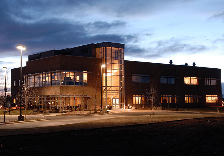 WTBC building at dusk