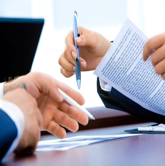 Conversation over paperwork