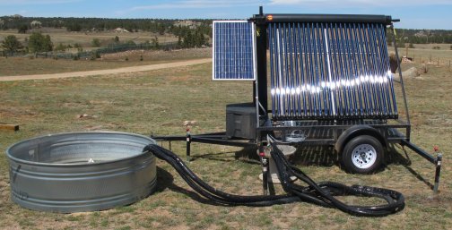 Analogic Engineerings solar water tank heater