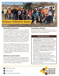 newsletter spring 2020 first page