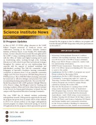 SI newsletter fall 2025