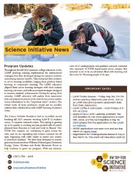 Front page of Spring 2024 newsletter for Science Initiative