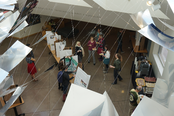aerial view of the poster presentations