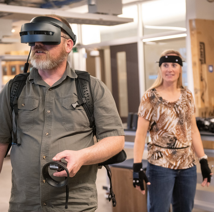 participants in virtual reality trainings and demonstrations