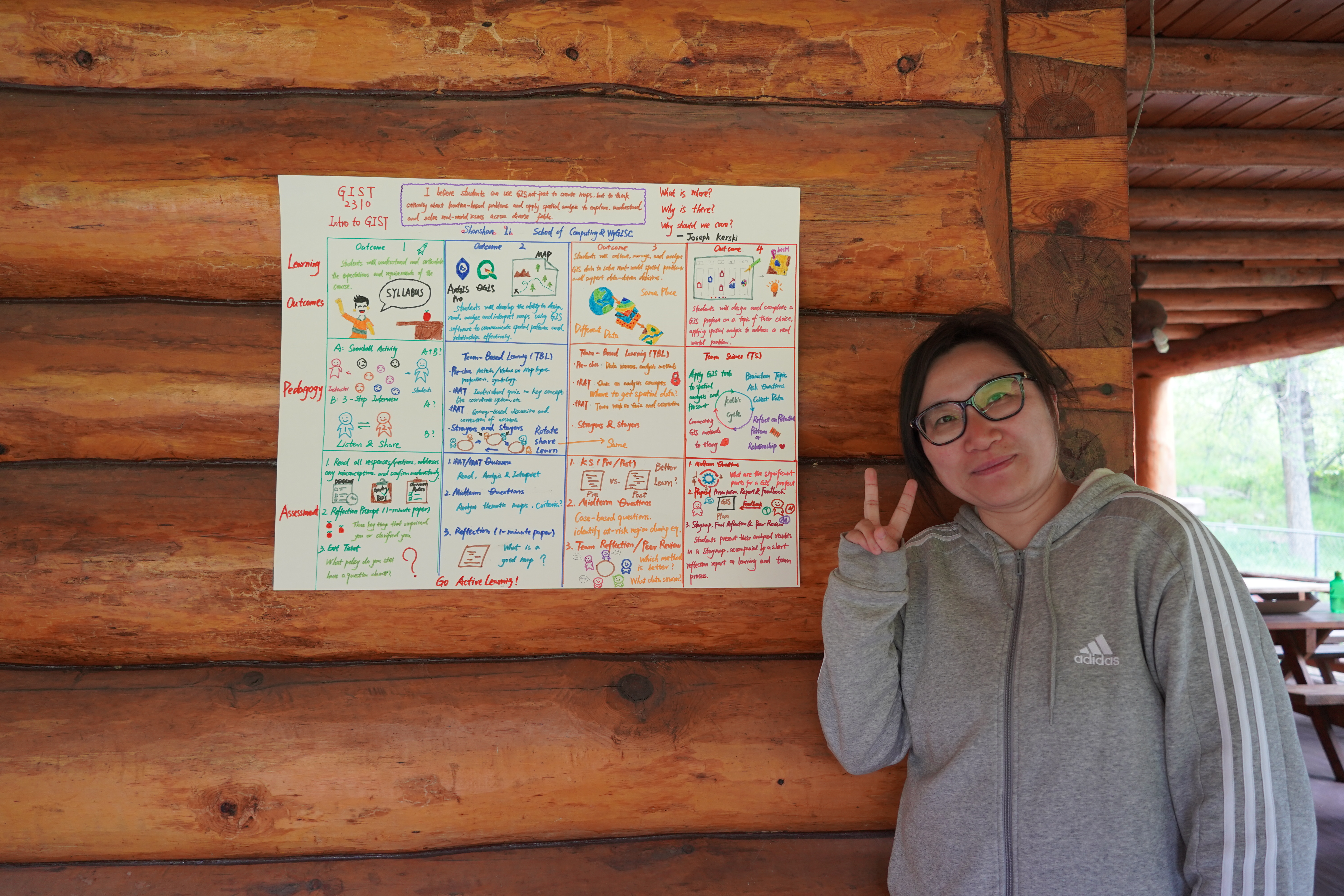 Shanshan with poster