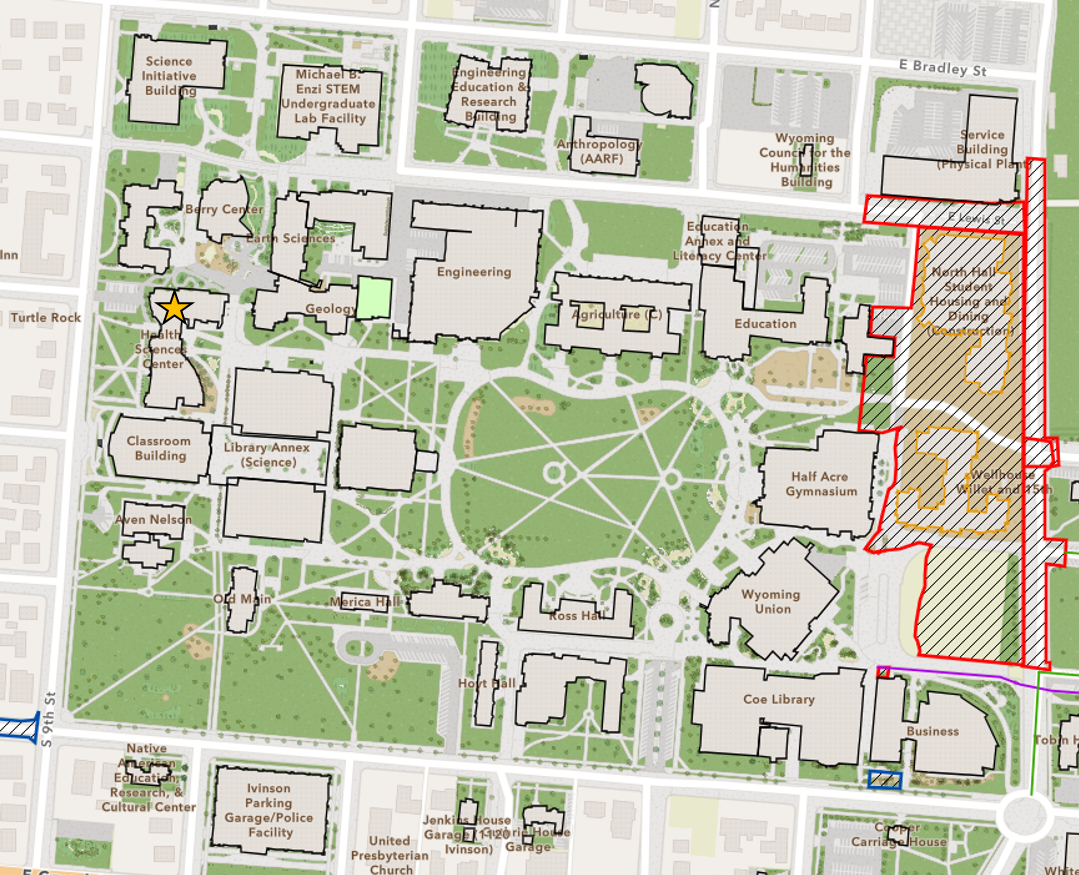 Health Sciences Center map