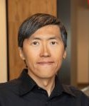 Scientist with black dress shirt