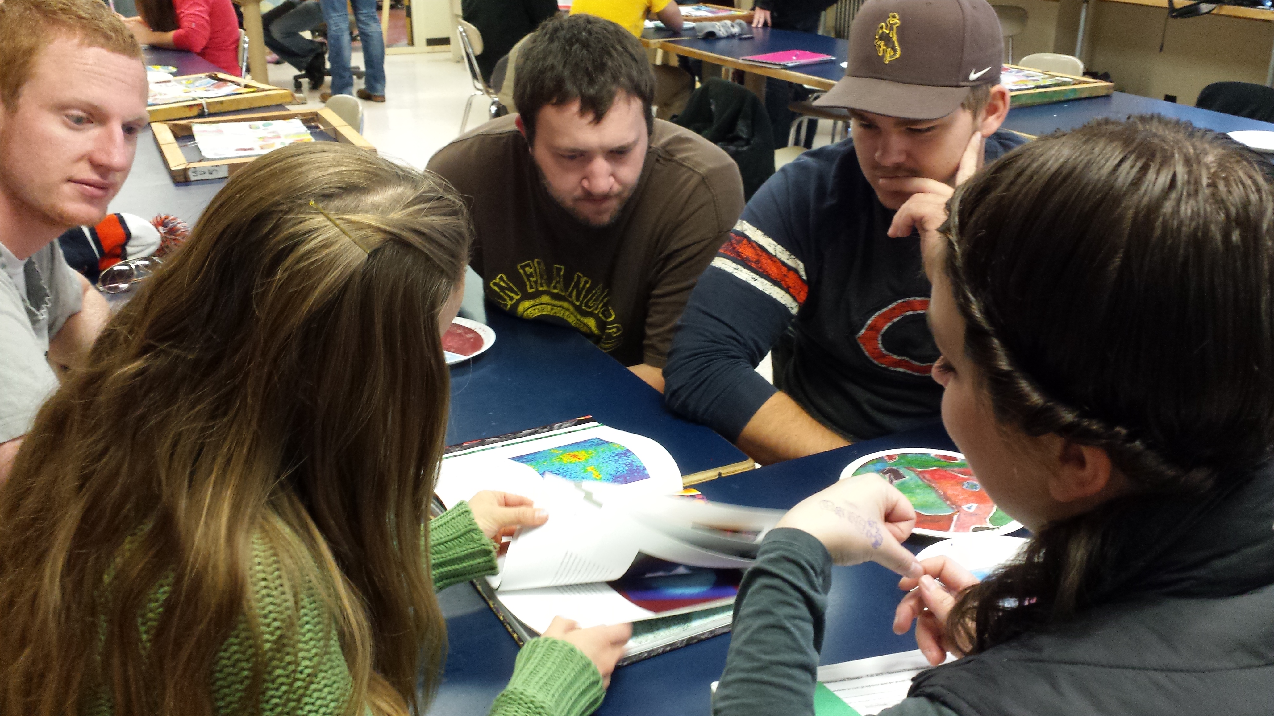 Swarms team working on their project
