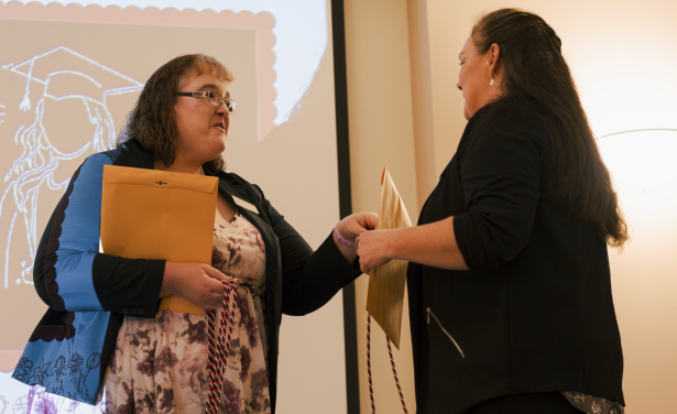 Image of SSS graduate Amanda Miller at the 2024 Student Recognition Dinner. 