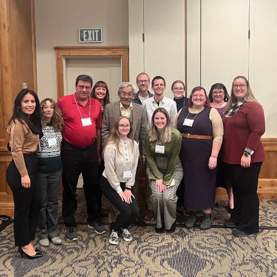 Group photo with Dr. Fuji Adachi and many others at the 2023 Regional ASPIRE Conference.