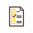 Brown, gold, and white graphic. 