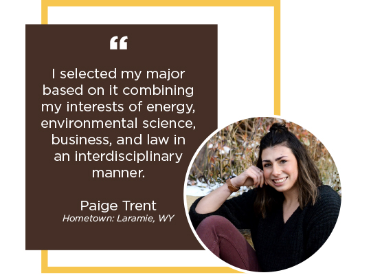 paige trent headshot with a quote that says why she chose the PLM program