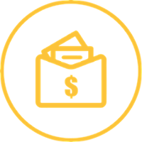 Envelope with money icon