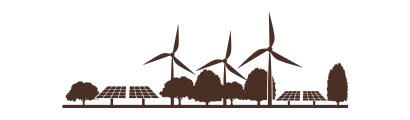 graphic header of wind turbines and solar panels