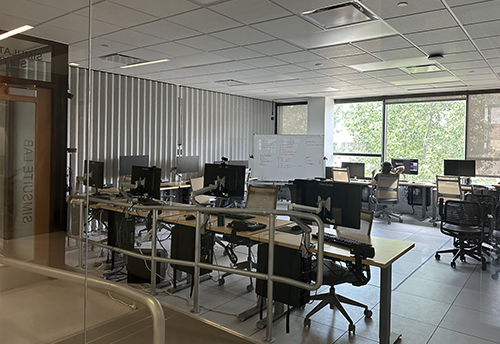 laboratory filled with computers and displays