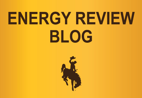 Gold background with the steamboat logo and text that says Energy review blog