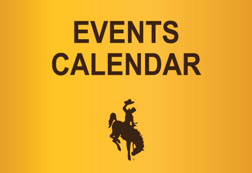 Gold background with the steamboat logo and text that says events calendar