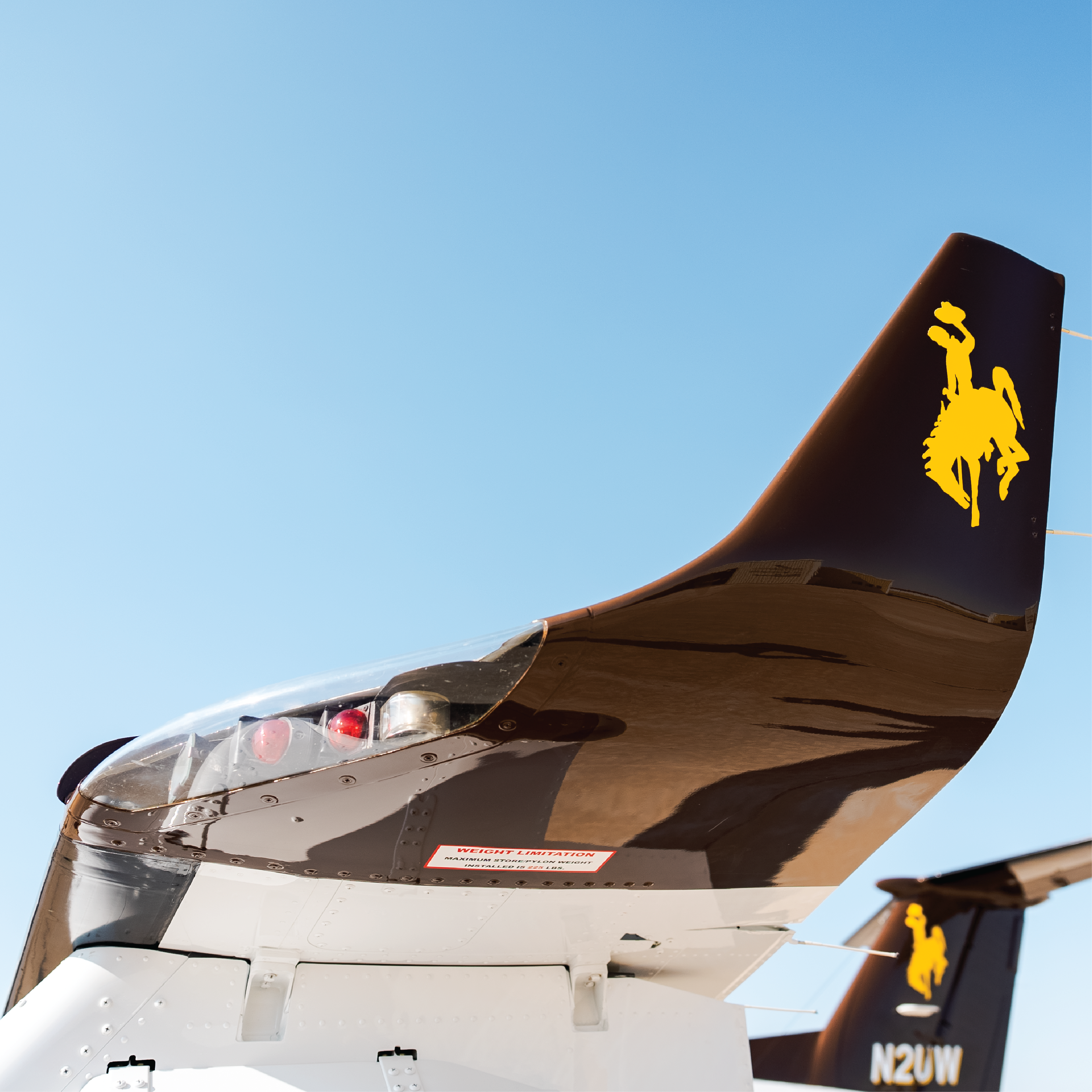 Close up of an airplane