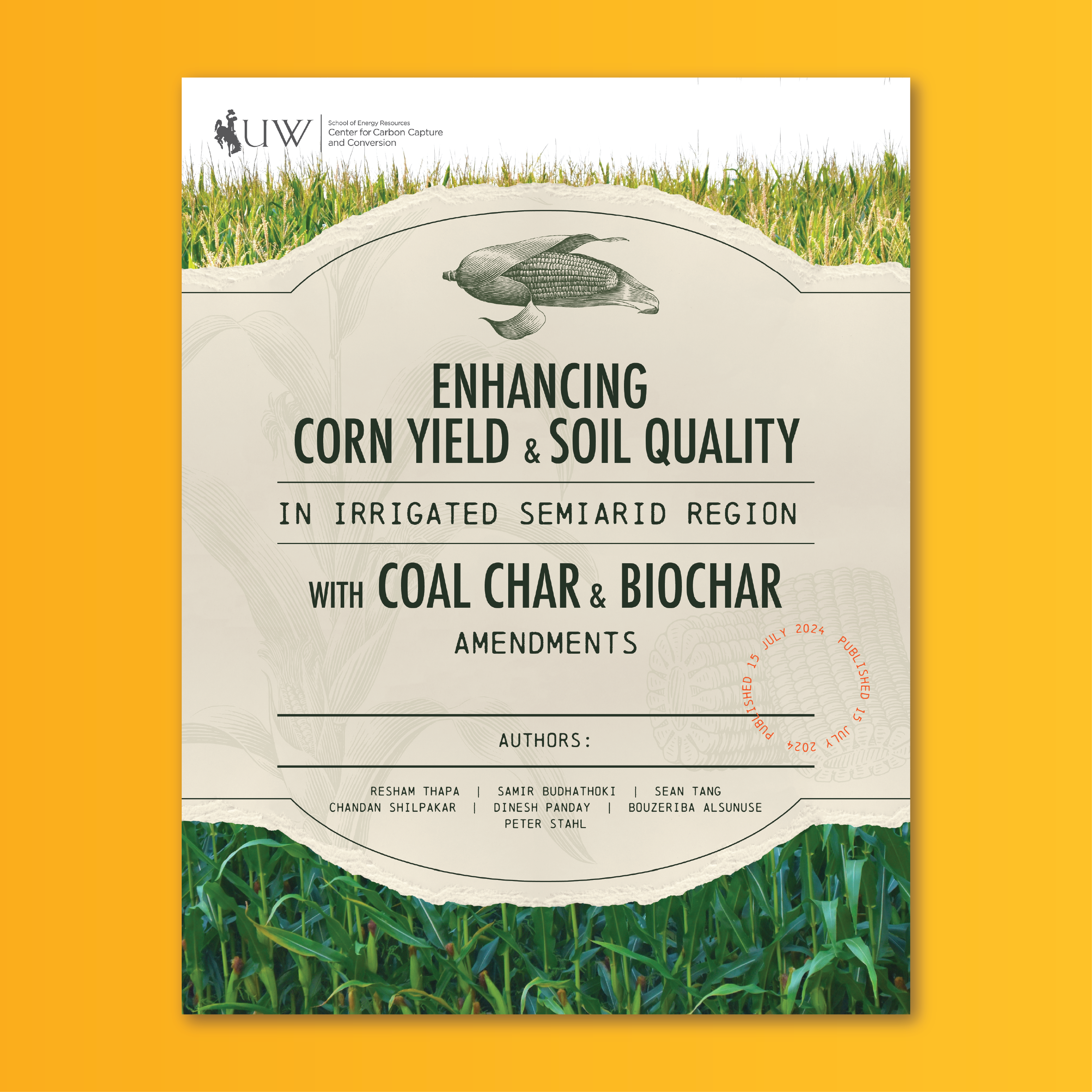 Cover of  Enhancing Corn Yield and Soil Quality in Irrigated Semiarid Region with Coal Char and Biochar Amendmentspaper
