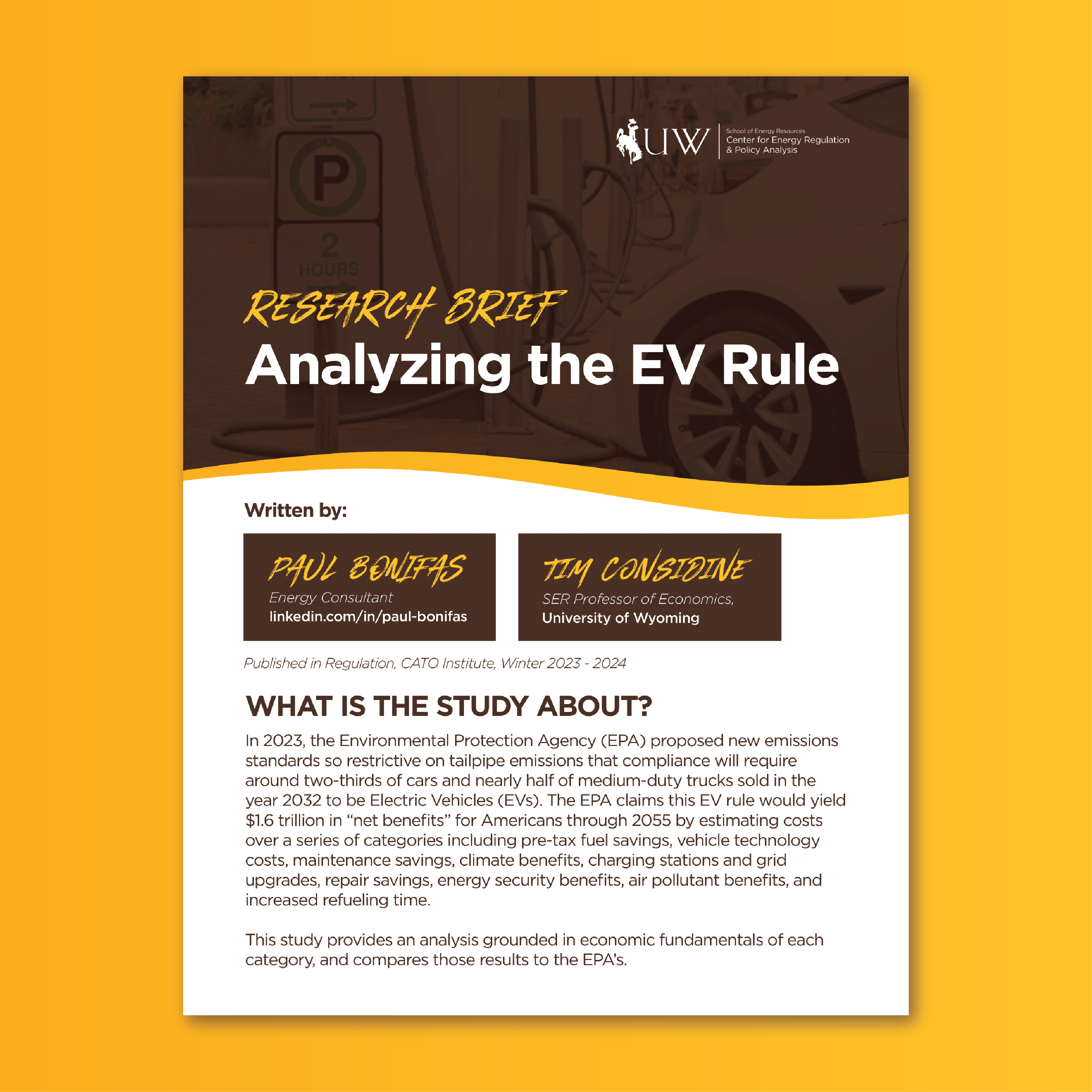 Cover of Analyzing the EV Rule Paper