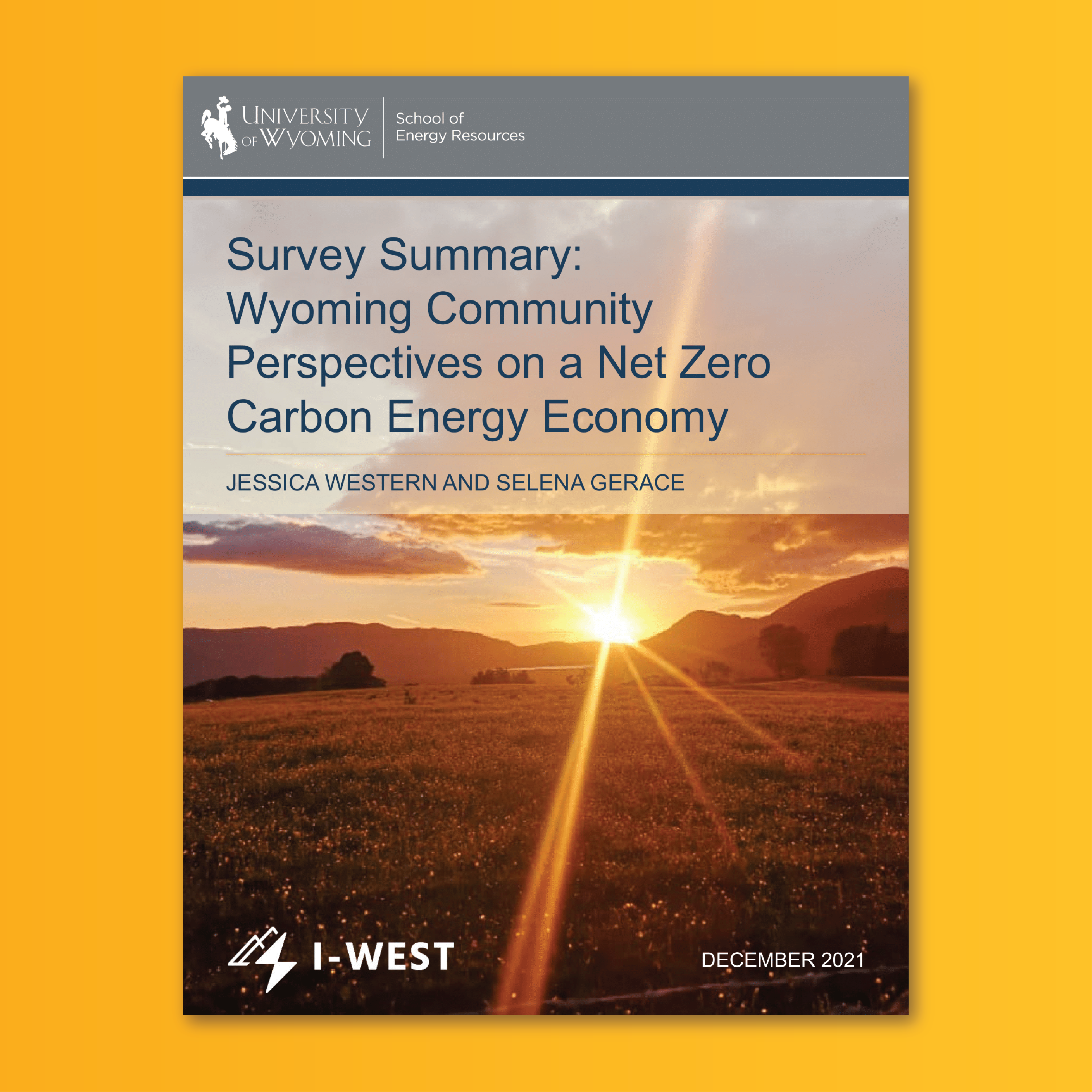 Cover of Survey Summary: Wyoming Community Perspectives on a Net Zero Carbon Energy Economy Paper
