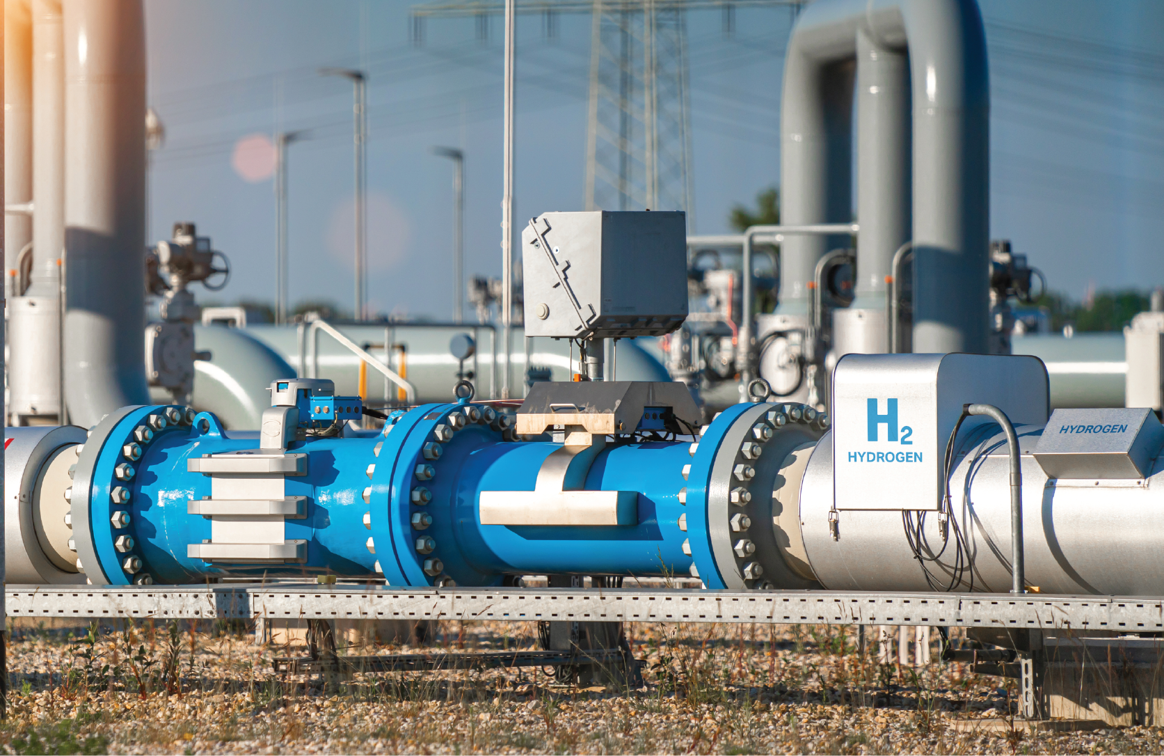 Hydrogen Pipeline stock photo