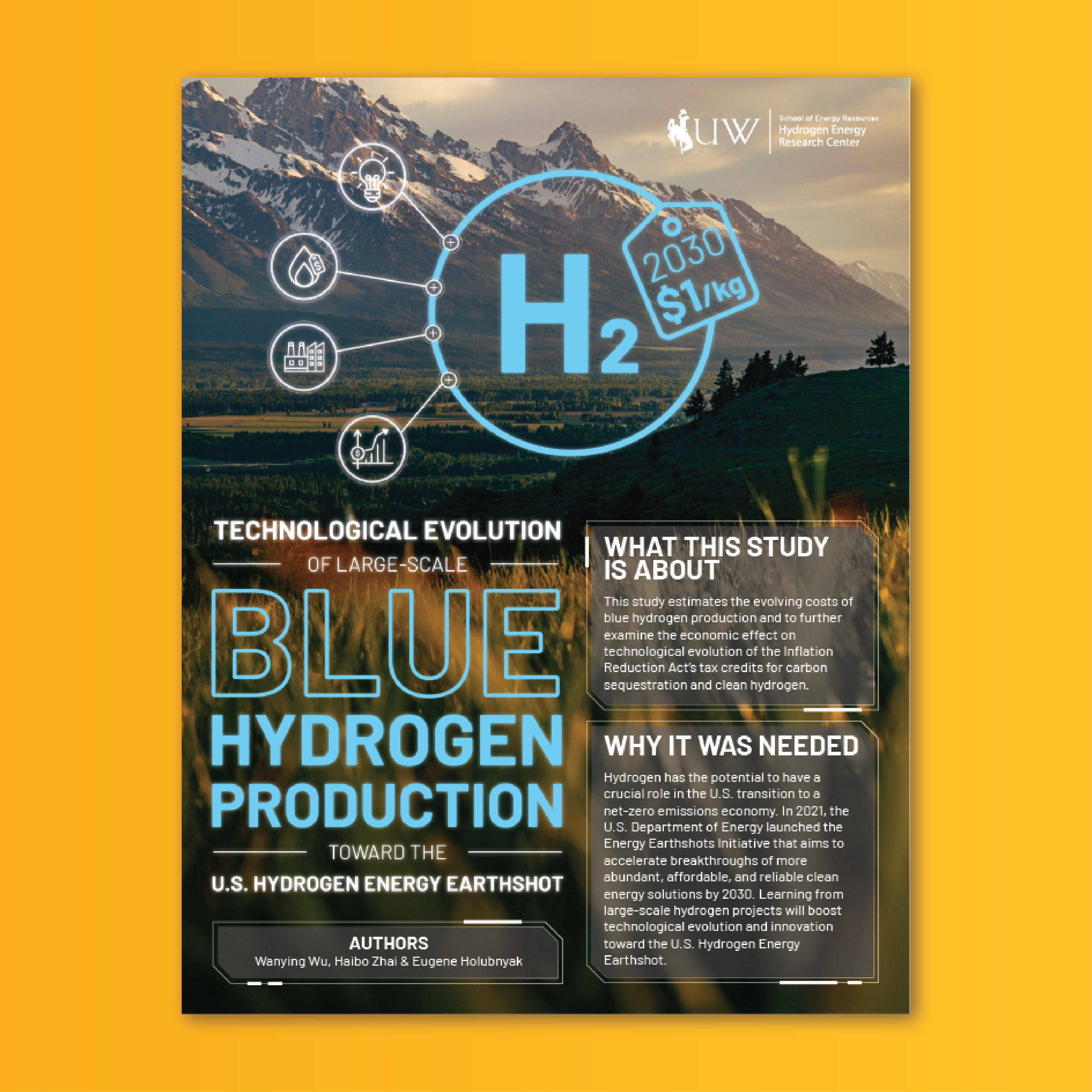 Cover of Technological Evolution of Large-Scale Blue Hydrogen Production Toward the U.S. Hydrogen Energy Earthshot paper