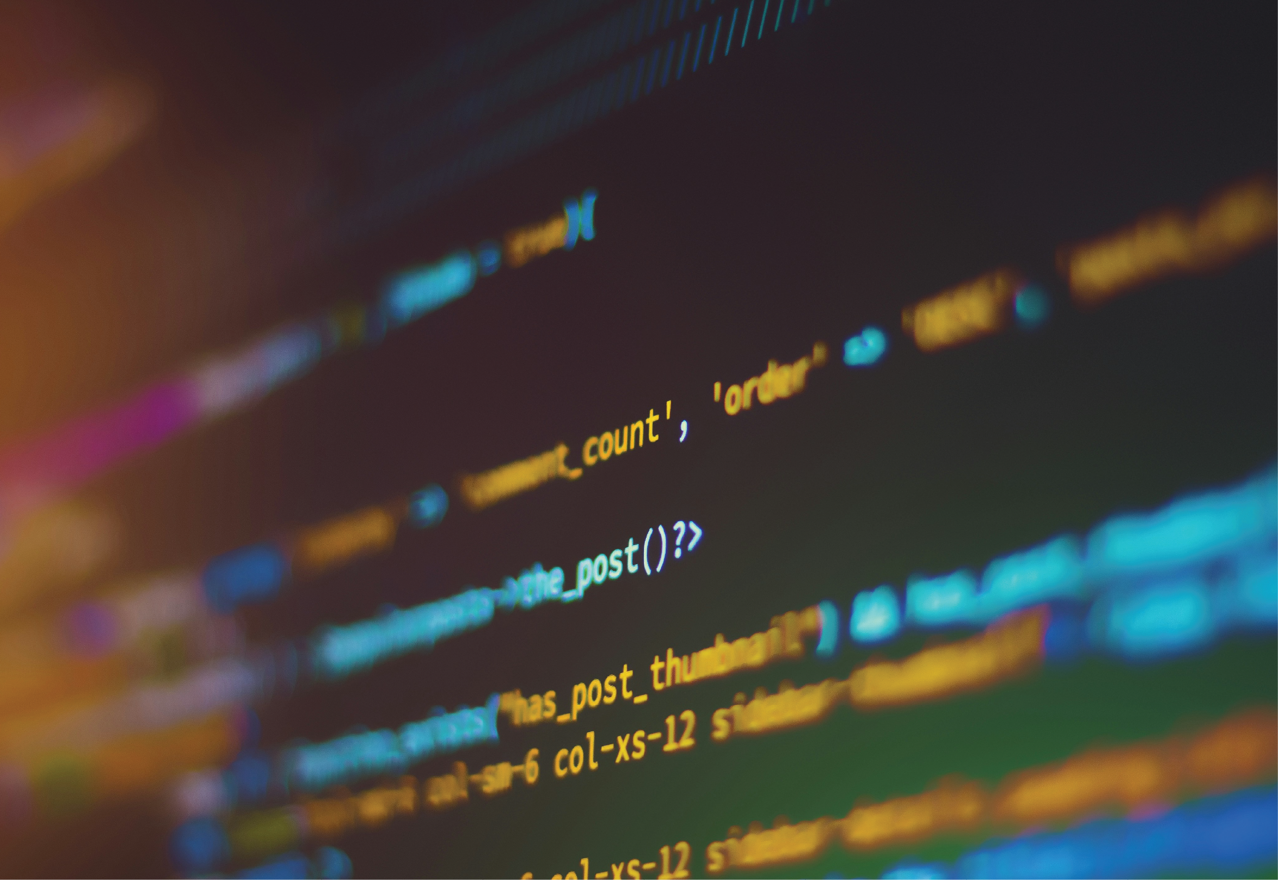 code on a computer screen