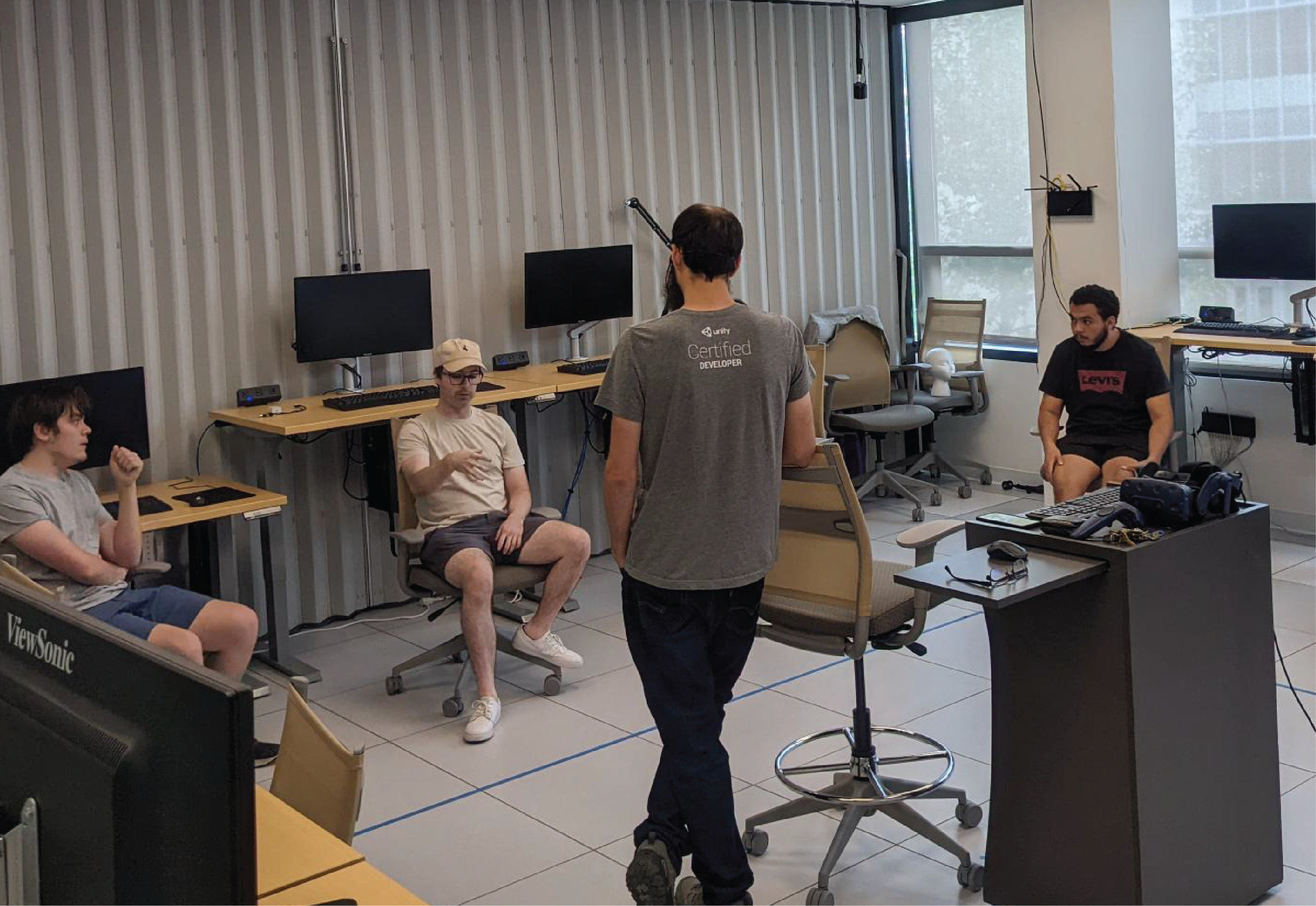 A group of viz interns in a course