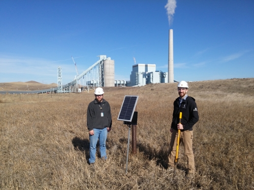 Pictured: Charles Nye (left) and Ben Flickinger (right) in front of Dry Forks Station