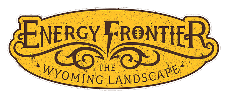 Energy Frontier: The Wyoming Landscape Logo of text in brown and gold